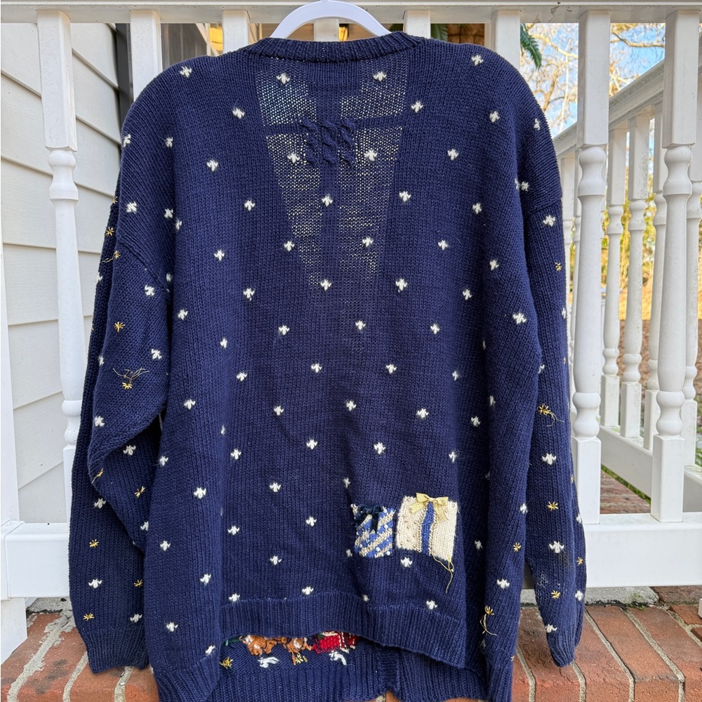 Vintage Marisa Christina II Christmas Knit Cardigan Sweater Size 2XL Women’s - Picture 7 of 10